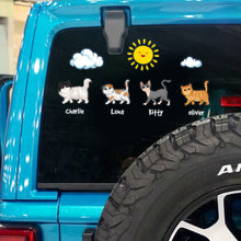 Load image into Gallery viewer, Custom Cat Family Decal - Personalized Car Window Sticker for Cat Lovers
