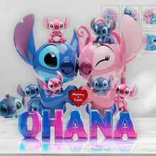 Load image into Gallery viewer, Family Love in Color - Tropical Aliens Family Acrylic Plaque Shaped Plaques PopCulturePrints
