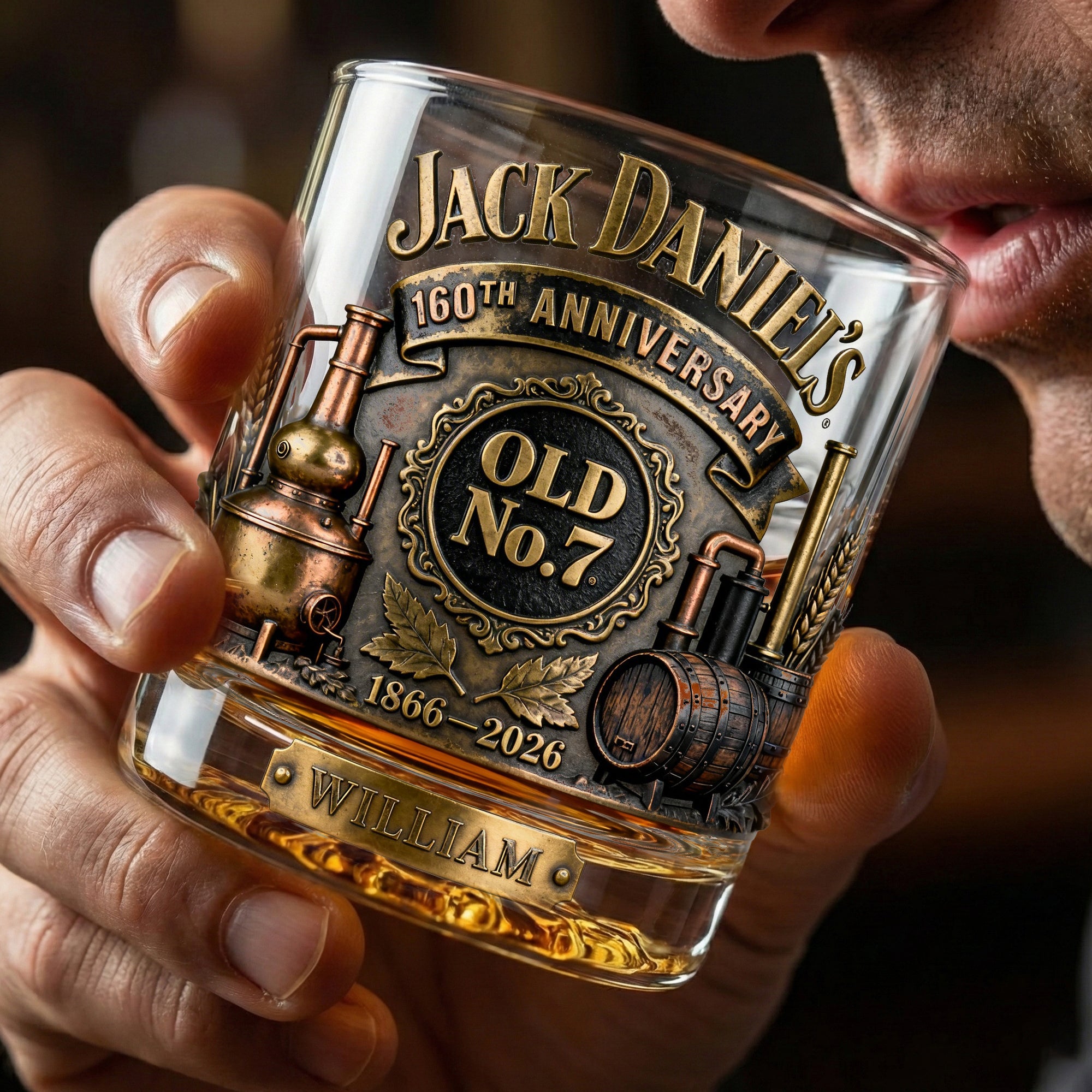 "Celebrate 160 Years of Heritage with Custom Glass – Perfect Gift for Drink Lovers!" Glass PopCulturePrints