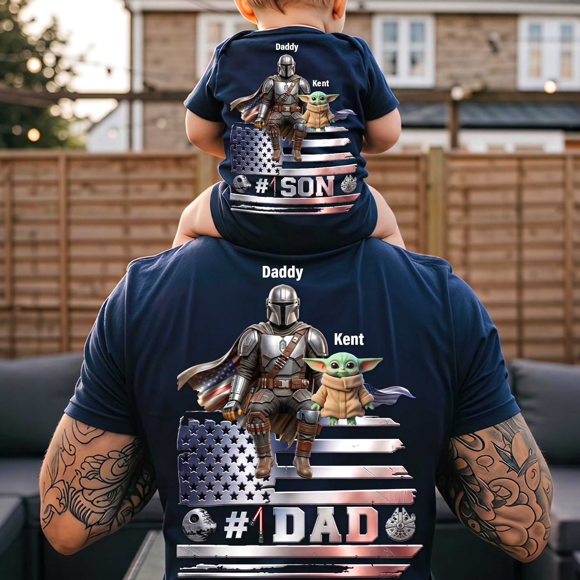 "The Best Dad in the Galaxy!" - Personalized Father’s Day Shirt - Gift for Dad, Grandpa, & More Shirts PopCulturePrints
