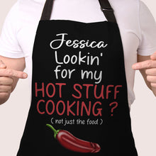 Load image into Gallery viewer, Personalized Couple Apron - Hot Stuff Cooking Aprons PopCulturePrints
