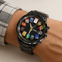 Load image into Gallery viewer, &quot;Time for a Good Read&quot; - Personalized Novel Book Men&#39;s Watch - Unique Gift for Book Lovers &amp; Readers Men&#39;s Watch PopCulturePrints
