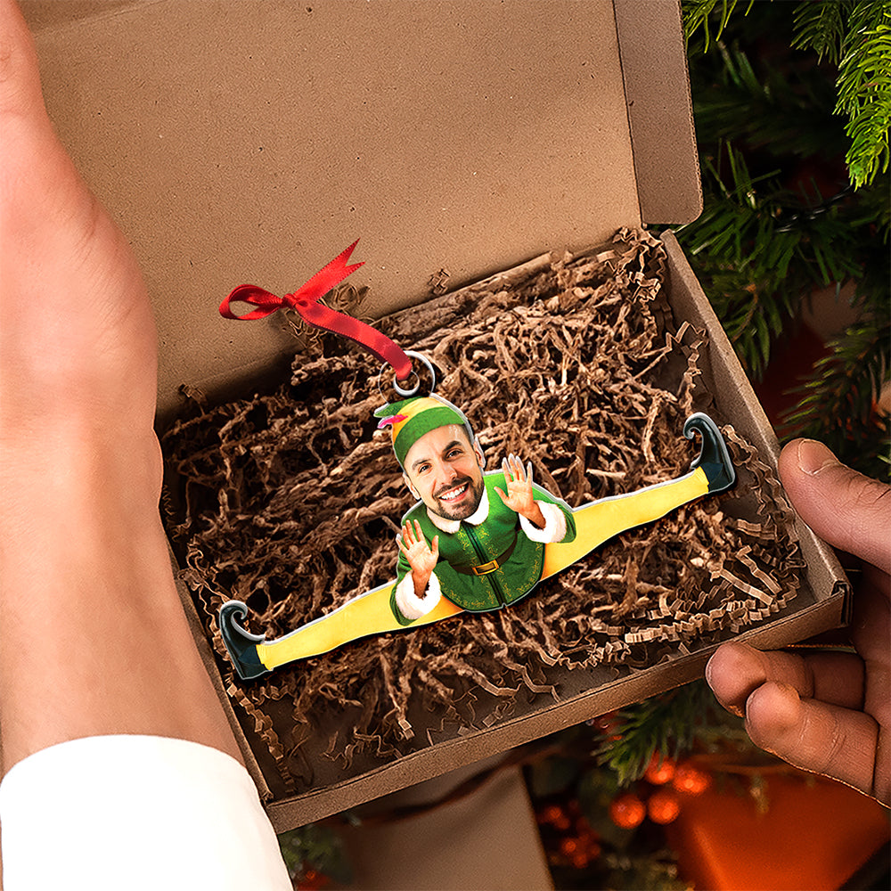 Custom Movie-Themed Christmas Ornaments - Personalized Elf Photo Gifts Ornament PopCulturePrints