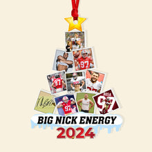 Load image into Gallery viewer, Personalized Football Fans Christmas Ornament - Custom Photo Gift
