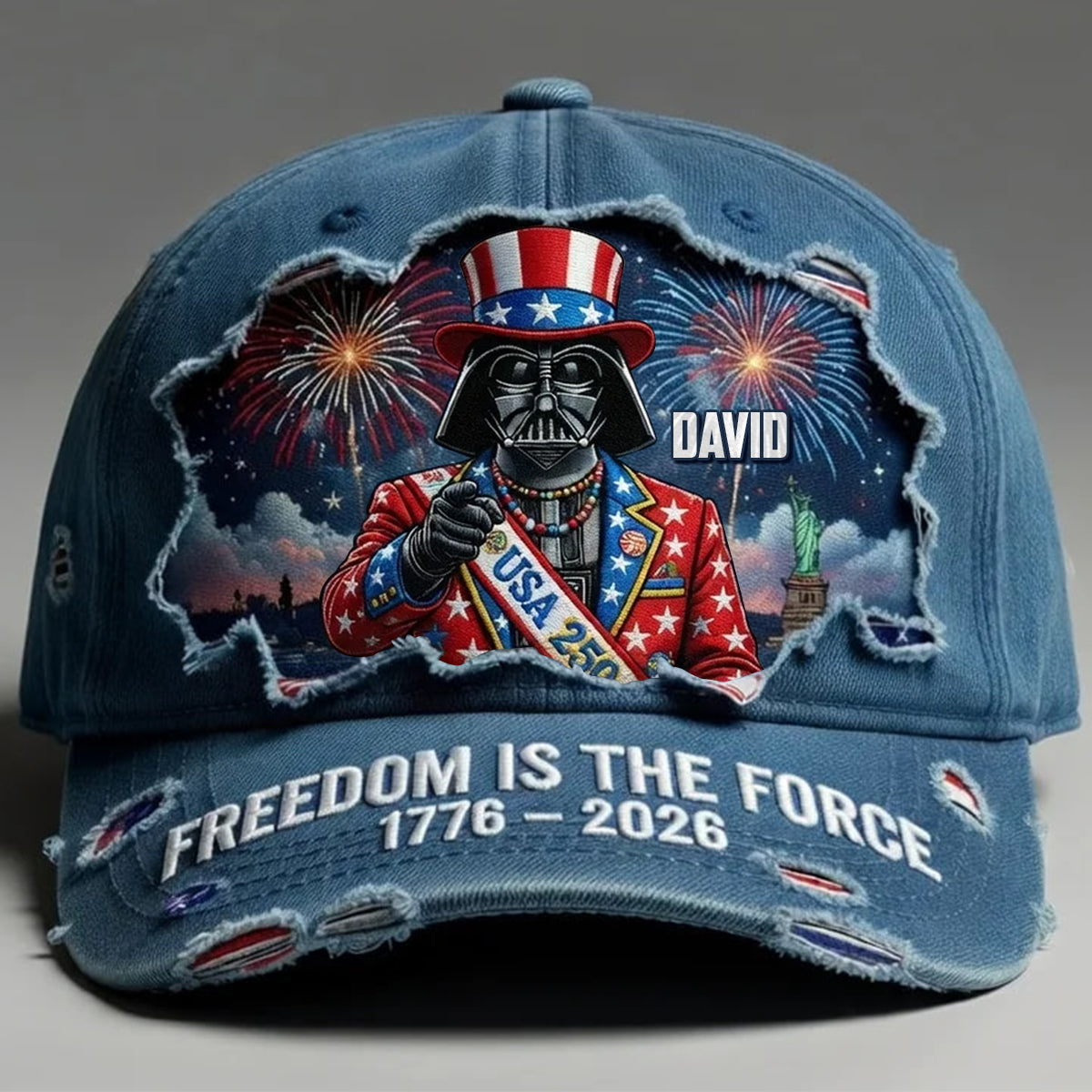 Celebrate Freedom: 250 Years Of Freedom Classic Cap - Personalized Gifts For Patriots Caps PopCulturePrints