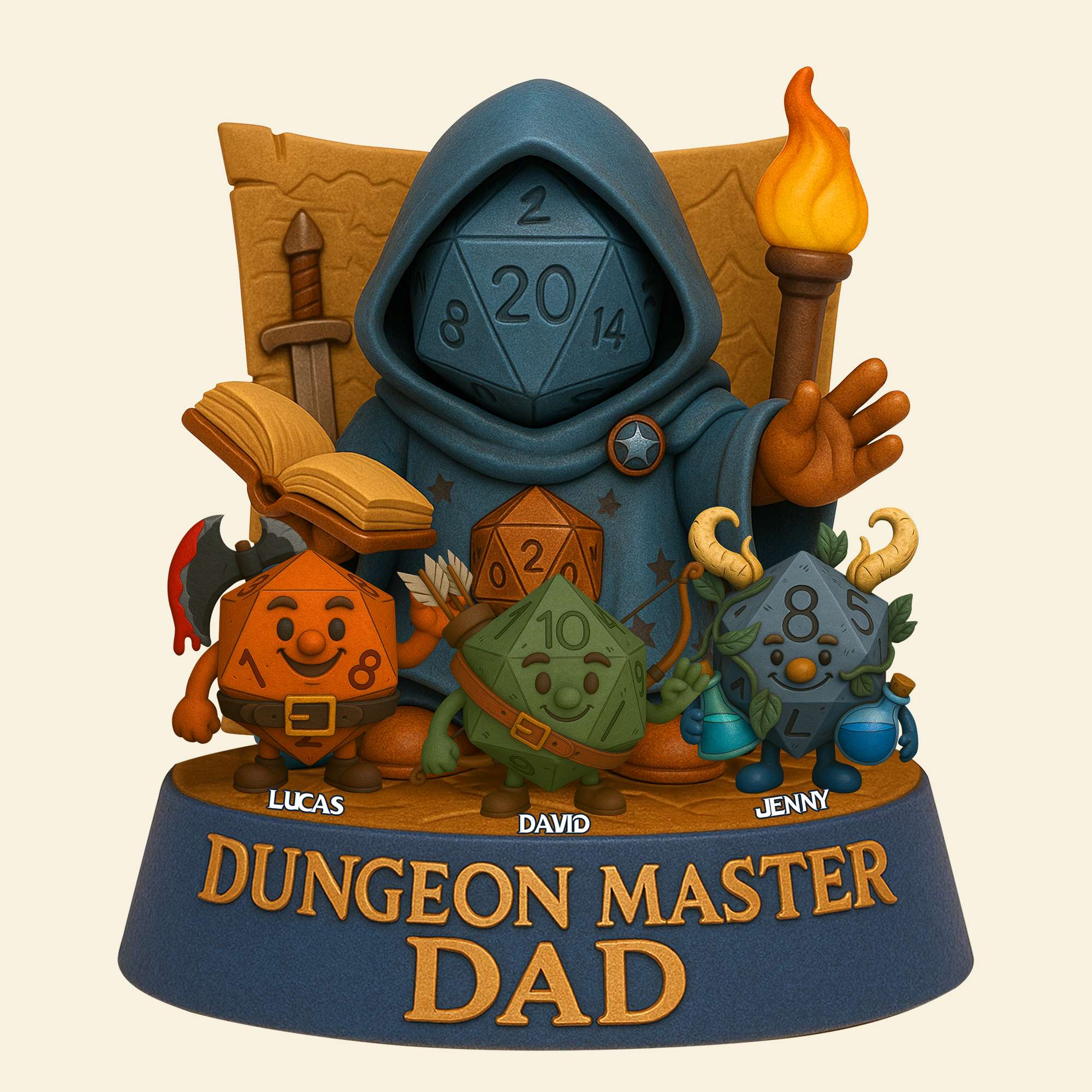 “For the Dad Who Leads the Adventure” - Master Dad Acrylic Plaque - Personalized Gifts for Dad, Grandpa, and More Shaped Plaques PopCulturePrints