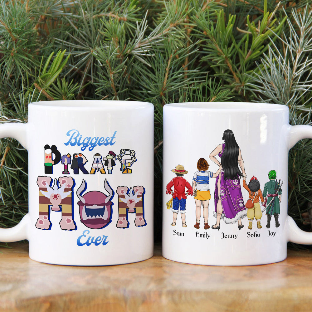 Biggest Pirate Mom Personalized Coffee Mug - Perfect Mother's Day Gift Coffee Mug PopCulturePrints
