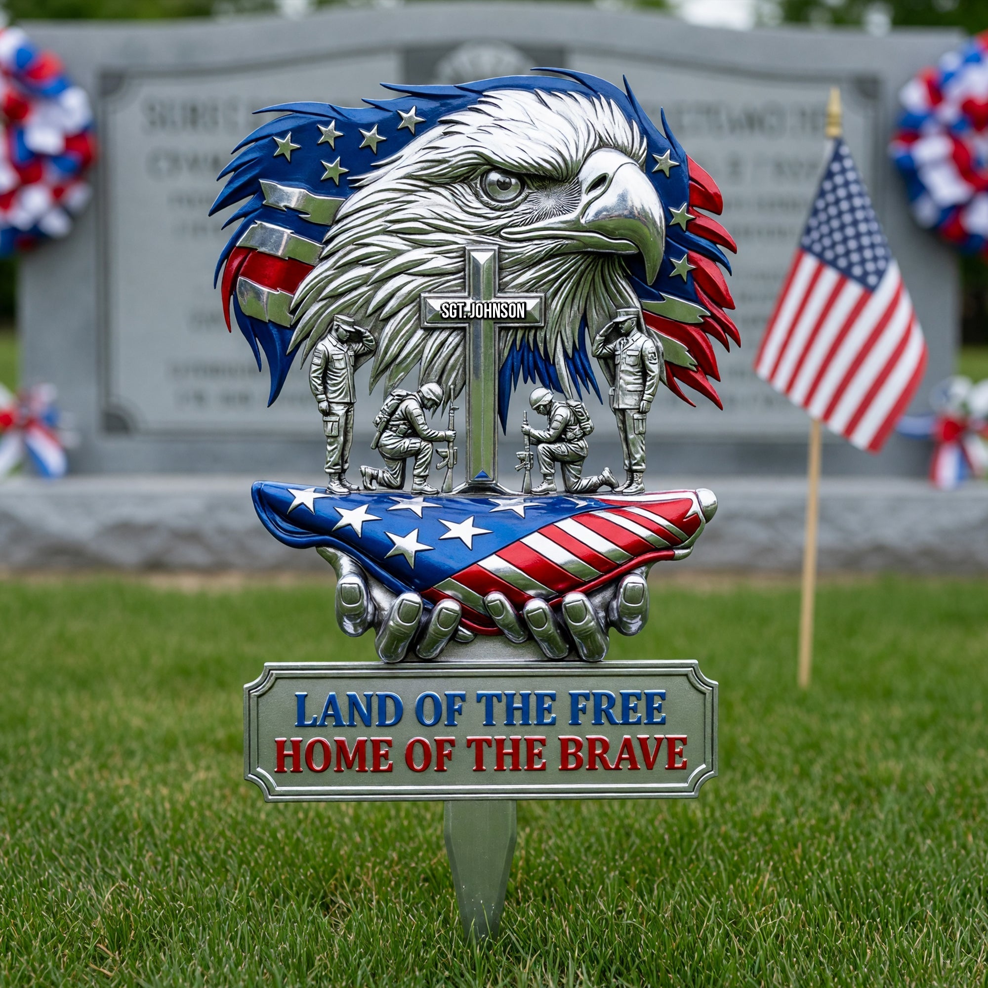 Honor The Brave: American Veteran Appreciation Metal Sign - Personalized Decor for Military Families & Patriotic Souls