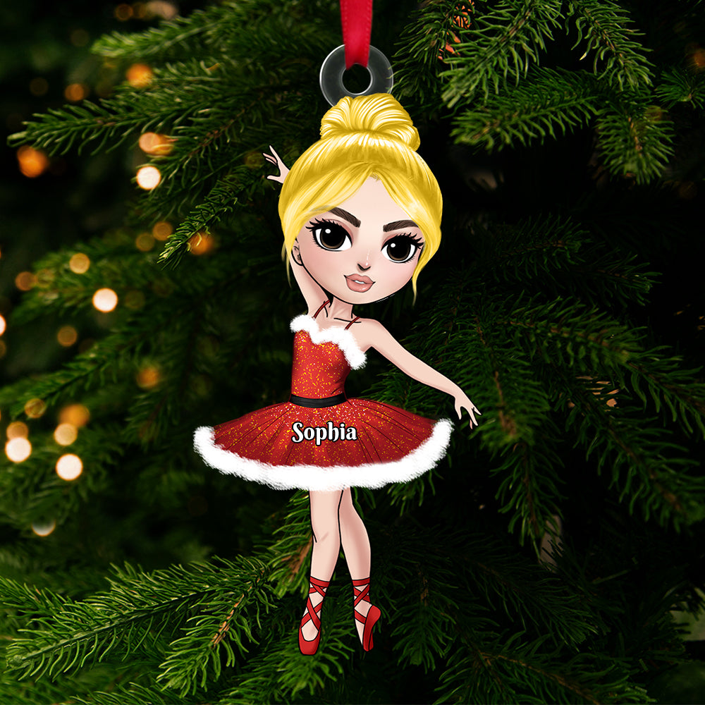 Personalized Ballerina Christmas Ornament – Custom Gift for Ballet Lovers