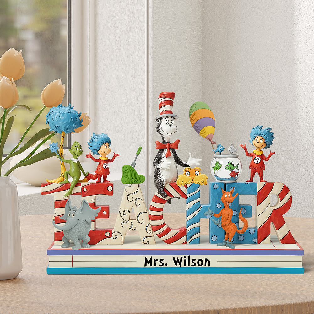 "Bring a Smile to Your Favorite Teacher!" - Cute & Playful Characters Acrylic Plaque - Personalized Gift for Teachers, Educators, and Mentors Shaped Plaques PopCulturePrints