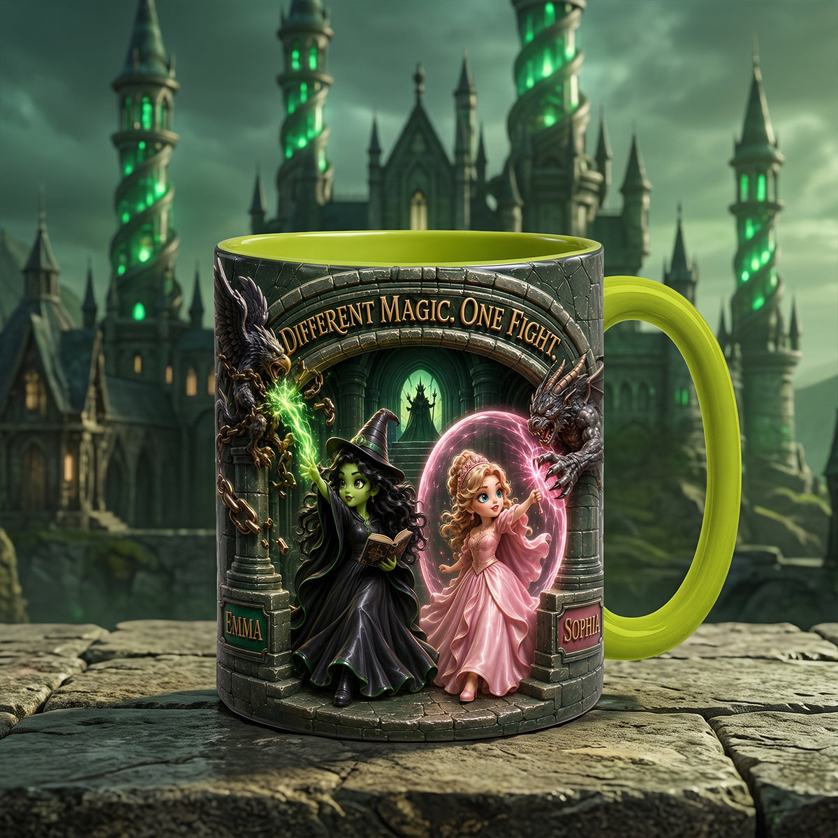 Different Magic, One Fight - Enchanted Coffee Mug - Custom Personalized Gift for Friends Coffee Mug PopCulturePrints