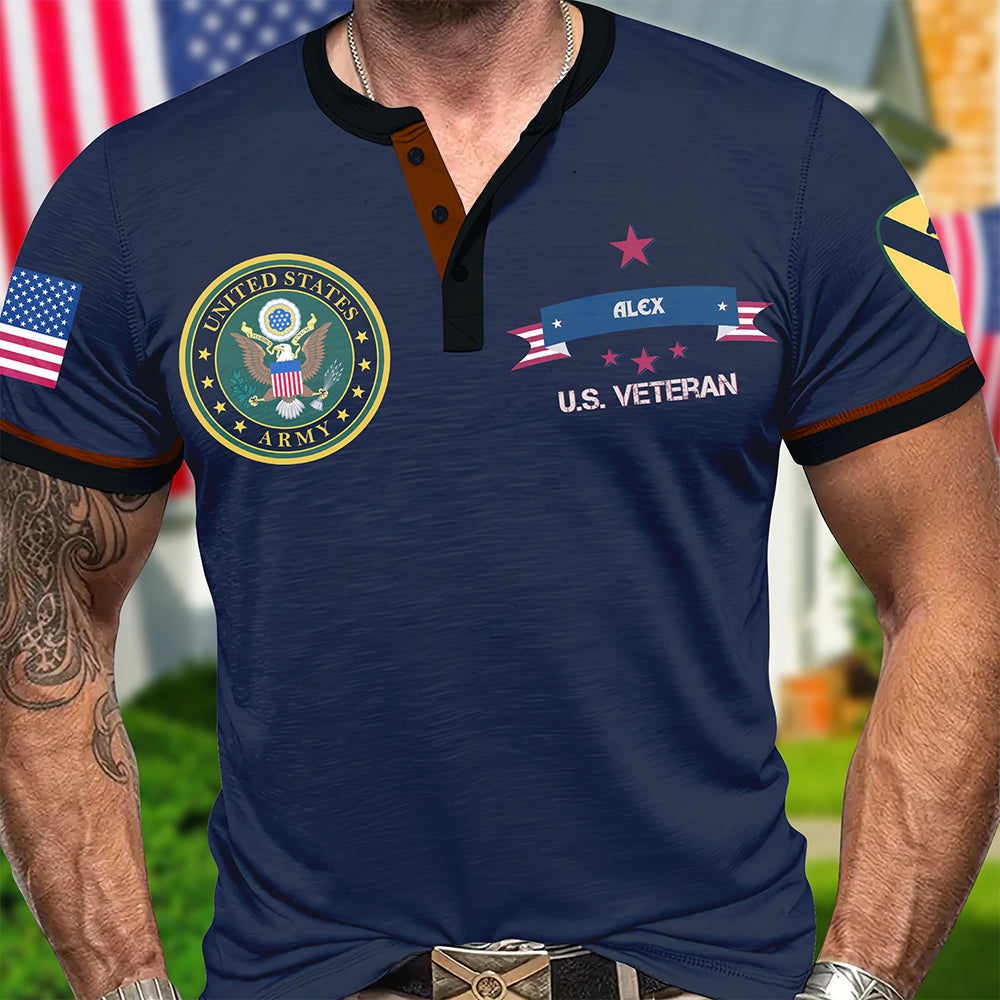 Personalized Veteran T-Shirt - This Is My Flag, Stands for Freedom