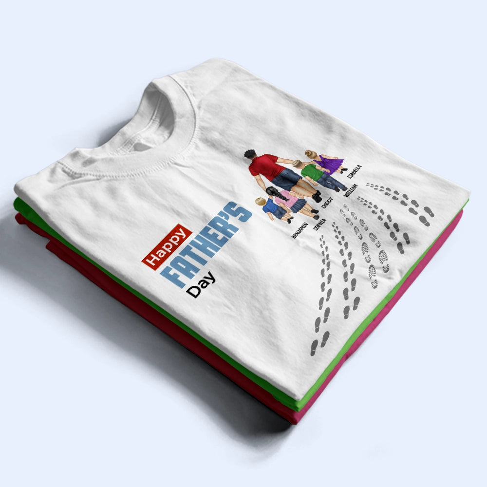 You'll Never Walk Alone - Personalized Dad & Children T-Shirt T-shirt PopCulturePrints