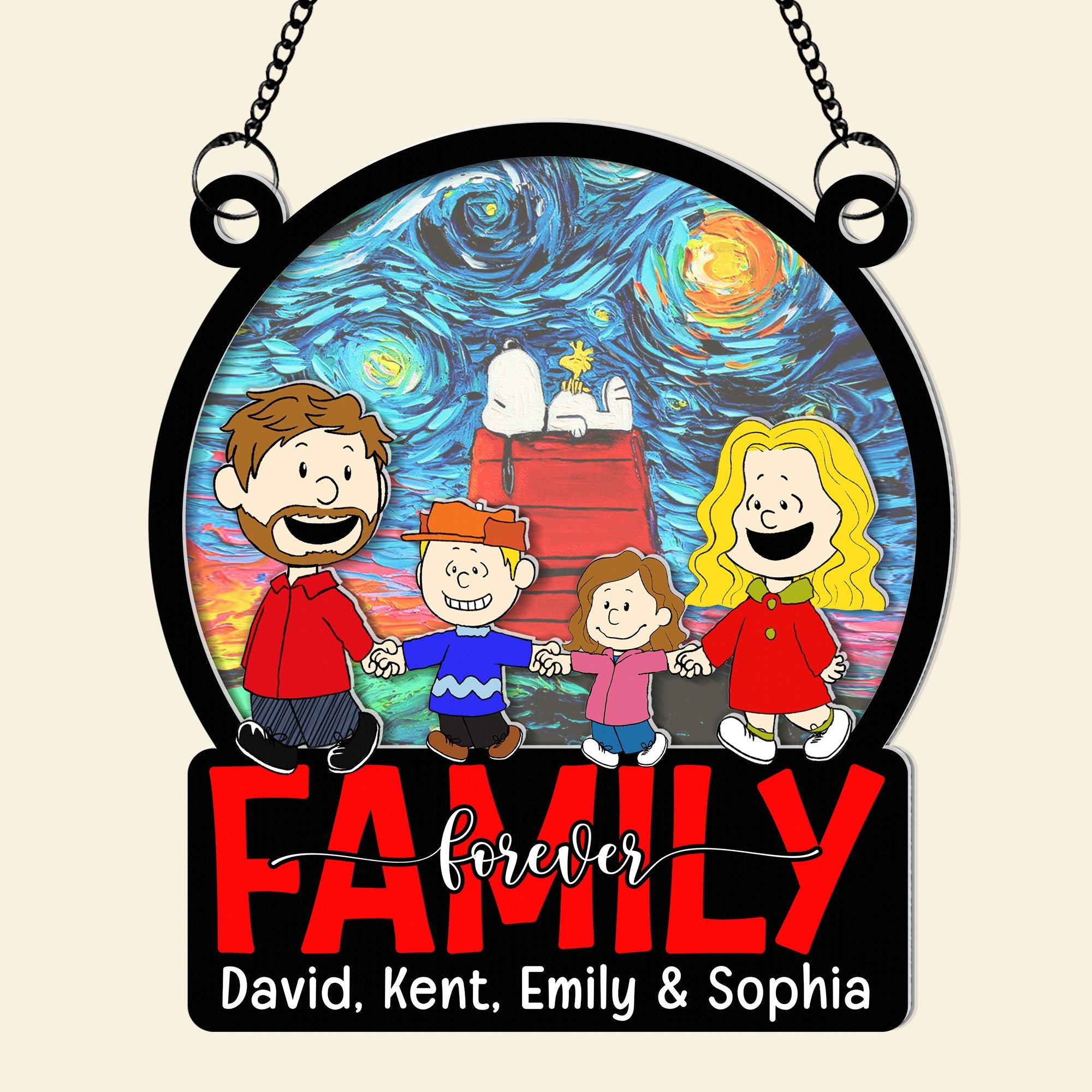 Personalized Family Forever Hanging Ornament