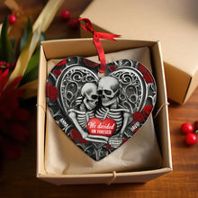 Load image into Gallery viewer, Personalized Skeleton Couple Ornament - Forever Love - Valentine&#39;s Day Gifts Ornament PopCulturePrints

