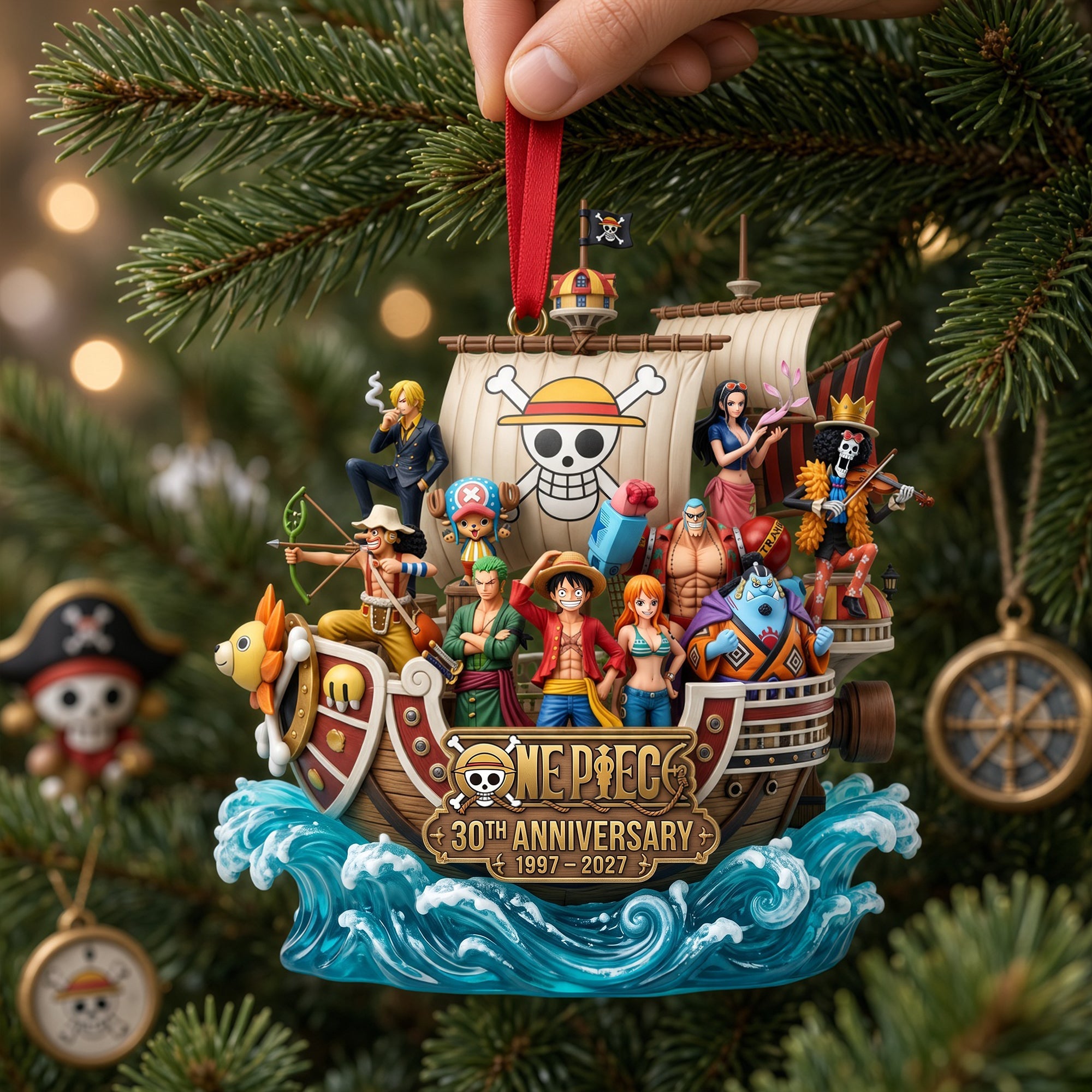 30 Years Of Adventure - Personalized Christmas Ornament for One Piece Fans