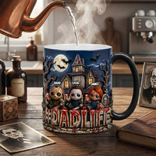 Load image into Gallery viewer, Dad Life with Little Horrors - Personalized Magic Mug for Dads Coffee Mug PopCulturePrints
