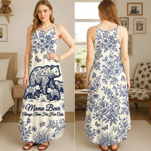 Load image into Gallery viewer, Mama Bear Always There For Her Cubs - Personalized Maxi Dress for Moms Dress PopCulturePrints
