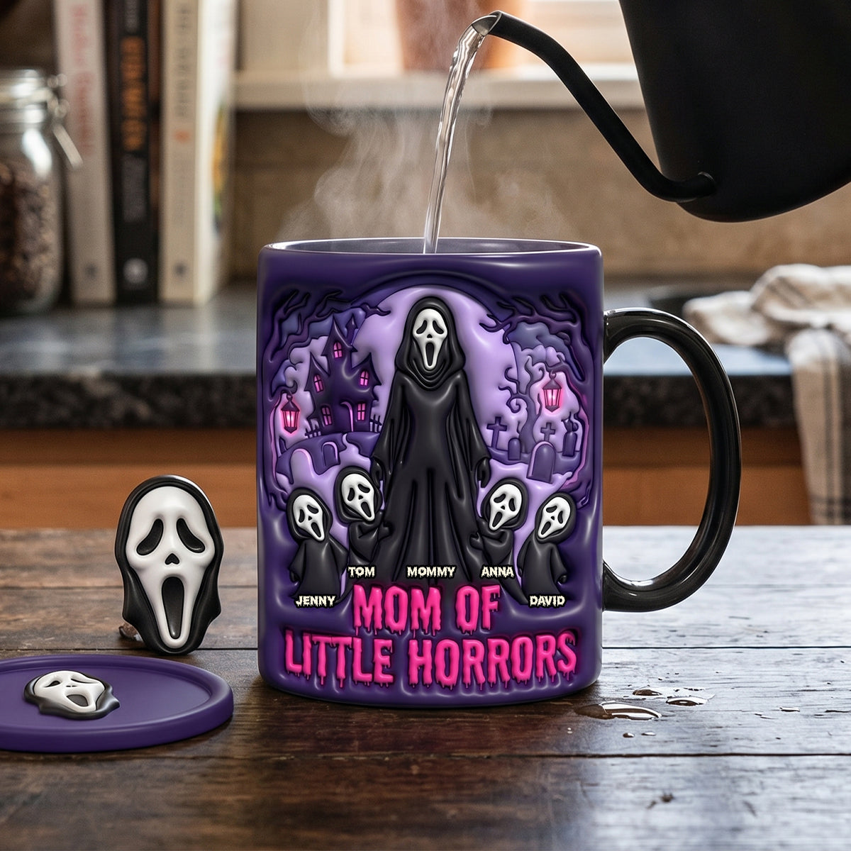 "Mom of Little Horrors" - Scary Villain Magic Coffee Mug - Personalized Gift for Mom, Grandma, and Wife Coffee Mug PopCulturePrints
