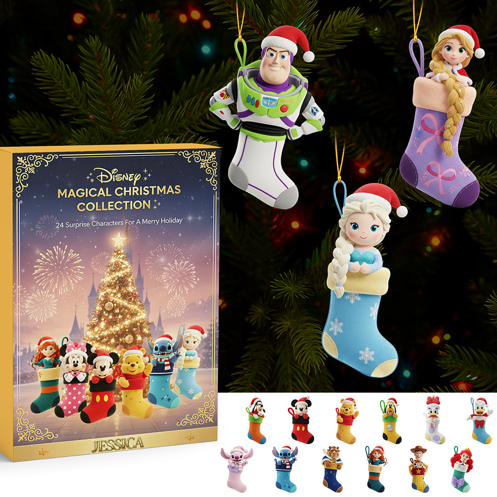 Unwrap the Magic: Personalized Stock Advent Calendar Acrylic Blind Box - The Perfect Christmas Gift for Kids and Disney Fans Advent Calendar PopCulturePrints