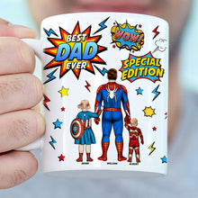 Load image into Gallery viewer, &quot;Best Dad Ever&quot; - Personalized Super Dad Coffee Mug - Custom Gift for Dads, Father’s Day, Kids Coffee Mug PopCulturePrints
