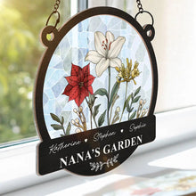 Load image into Gallery viewer, Blooming Love: Grandma&#39;s Garden Personalized Suncatcher Ornament - Unique Gift for Mom, Nanny, and Grandma Suncatcher Ornament PopCulturePrints
