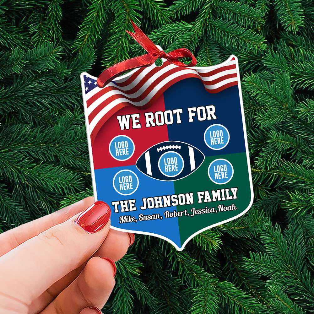Personalized Family Football Fan Ornament Ornament PopCulturePrints