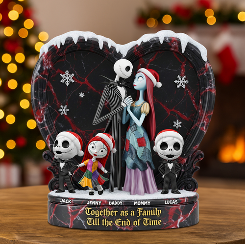 Together as a Family - Personalized Heart Plaque for Christmas Shaped Plaques PopCulturePrints