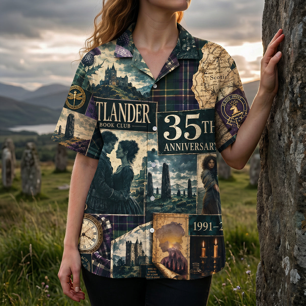 “Travel Through Time in Style” - Personalized Time Traveling Hawaiian Shirt - Perfect Gift for Book Lovers