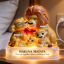 Load image into Gallery viewer, Hakuna Matata – Personalized Family Light Box Light Box PopCulturePrints
