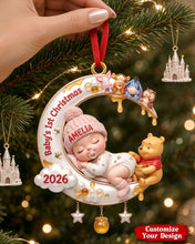 Load image into Gallery viewer, "A Magical First Christmas Memory" - Personalized Baby Ornament - Gift for New Parents, Children, and Grandparents

