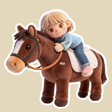 Load image into Gallery viewer, Ride Into Happiness - Horse Riding Pillow - Custom Photo Gifts for Horse Lovers Pillow PopCulturePrints

