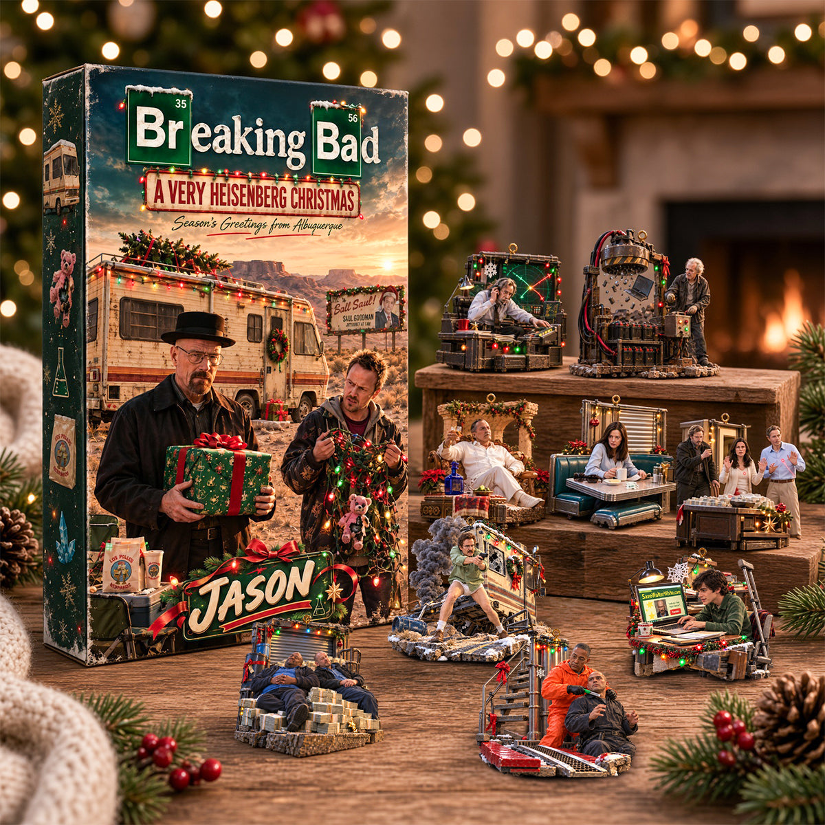 "Holiday Cheer with a Twist - Crime Drama Christmas Advent Calendar Blind Box - Personalized Gifts" Advent Calendar PopCulturePrints