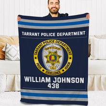 Load image into Gallery viewer, Custom Police Blanket - Personalized Police Department Logo Gift Blanket PopCulturePrints
