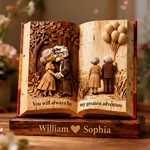 You Will Always Be My Greatest Adventure - Personalized Acrylic Plaque for Couples Shaped Plaques PopCulturePrints
