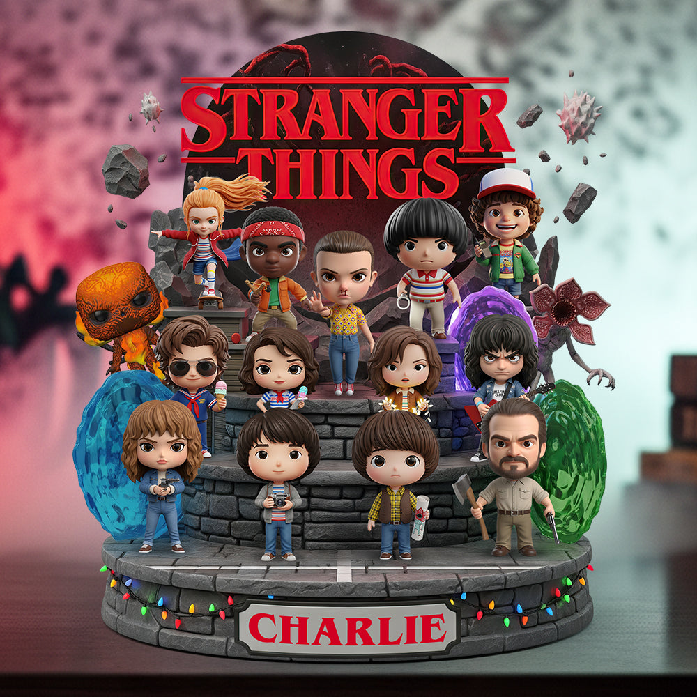 "Experience the Upside Down!" - Personalized Movie Lovers Acrylic Plaque - Perfect Gift for Fans of Stranger Things Shaped Plaques PopCulturePrints