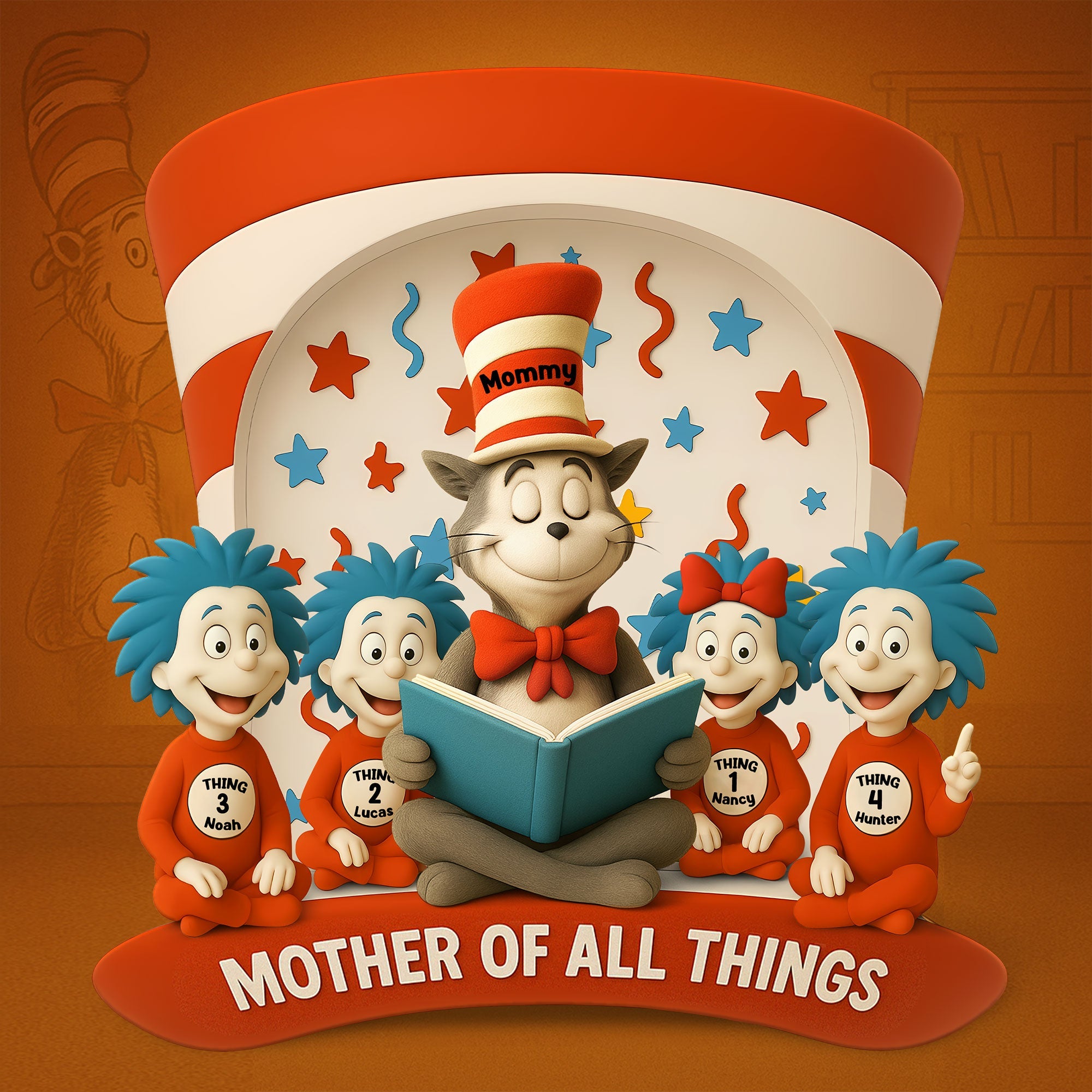 "Mother of All Things" - Personalized Mom of Little Treasures Acrylic Plaque - Unique Gifts for Moms, Grandmas, and More Shaped Plaques PopCulturePrints