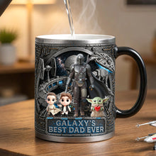 Load image into Gallery viewer, Galaxy's Best Dad Ever - Personalized Outer Space Magic Mug for Father's Day Coffee Mug PopCulturePrints

