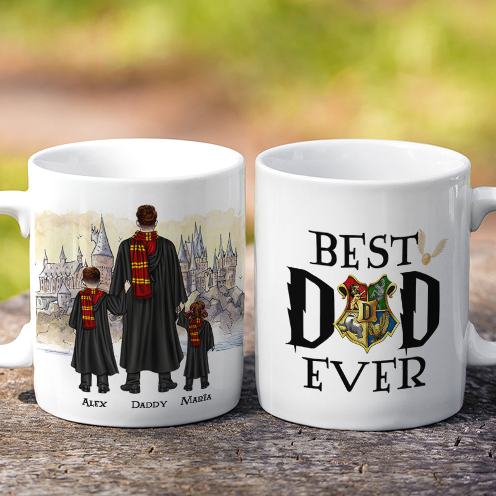 Personalized Best Dad Ever Hogwarts Family Mug