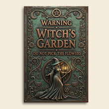 Load image into Gallery viewer, Witch's Garden Personalized Funny Metal Sign - A Unique Gift for Witch Lovers Metal Signs PopCulturePrints
