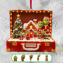 Load image into Gallery viewer, &quot;Spread Holiday Cheer with Our Personalized Grinch Family Ornament&quot; - Custom Acrylic Ornament for Family, Friends, and Loved Ones Ornament PopCulturePrints
