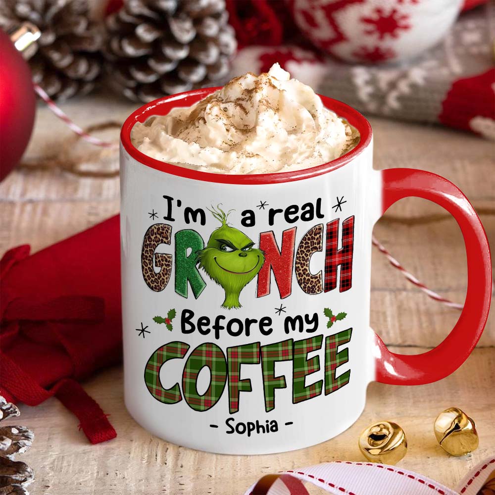 Personalized Grumpy Before Coffee Mug - Christmas Gift for Coffee Lovers