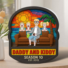 Load image into Gallery viewer, “A Symbol of Love: Daddy And Kiddy Acrylic Plaque - Personalized Gifts For Dad to Cherish” Shaped Plaques PopCulturePrints
