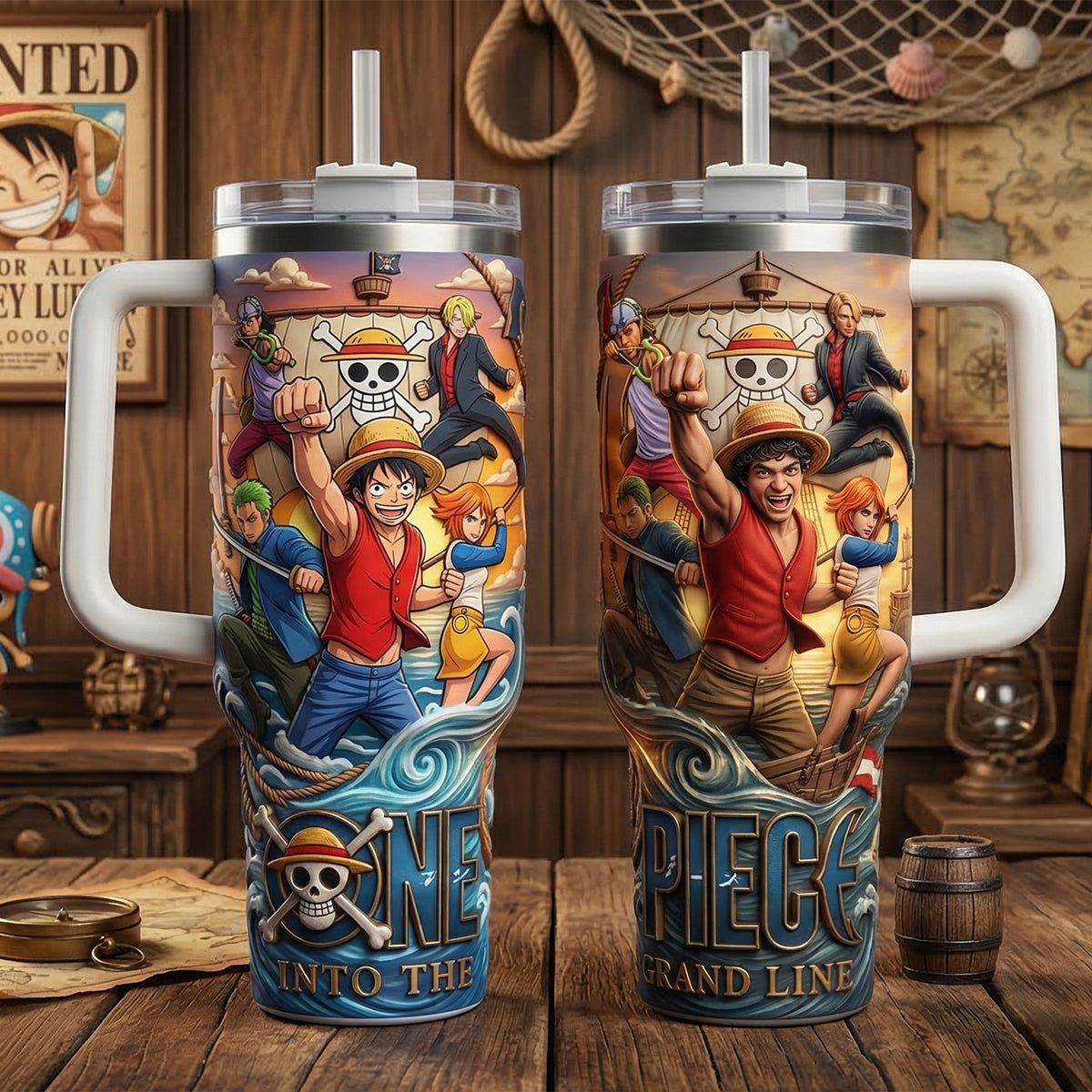 "Set Sail on an Ocean Adventure!" - Personalized Ocean Adventure Crew Tumbler - Perfect Gift for Fans of Adventure & Fun Tumbler Cup PopCulturePrints