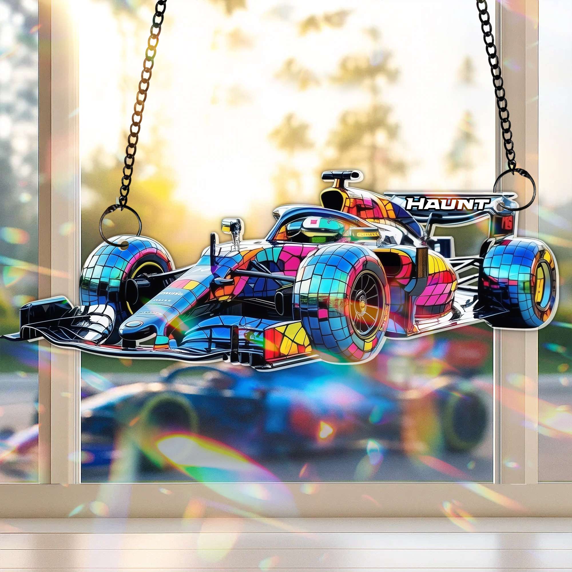 Embrace Your Speed: Master The Speed Suncatcher Ornament - Personalized Gift for Auto Racing Fans Ornament PopCulturePrints