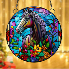Load image into Gallery viewer, “Embrace the Beauty of Nature” - Personalized Horse Suncatcher - Custom Gift for Horse Lovers, Friends &amp; Family Ornament PopCulturePrints
