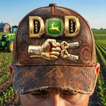 Load image into Gallery viewer, Best Dad Ever - Personalized Cool Tractor Dad Classic Cap | Perfect Gift for Dads and Grandpas Caps PopCulturePrints
