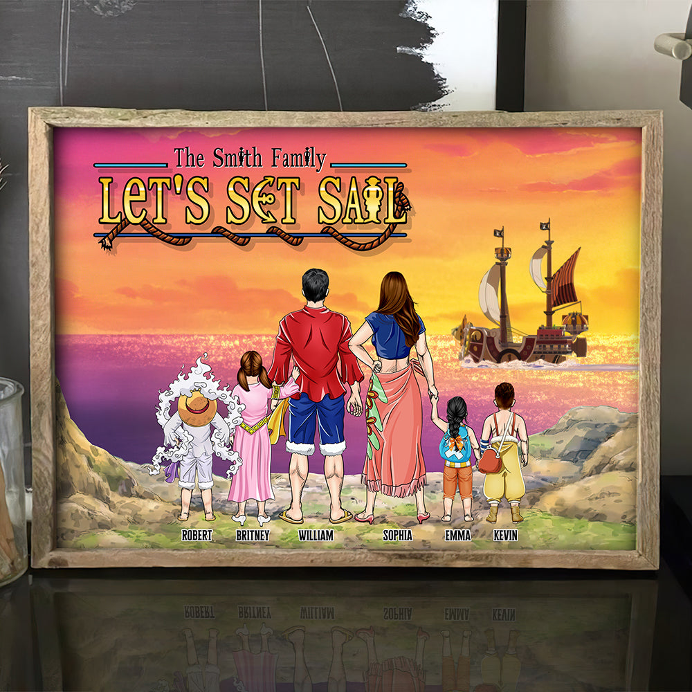 Personalized Family Canvas Print: Let's Set Sail Together Poster & Canvas PopCulturePrints