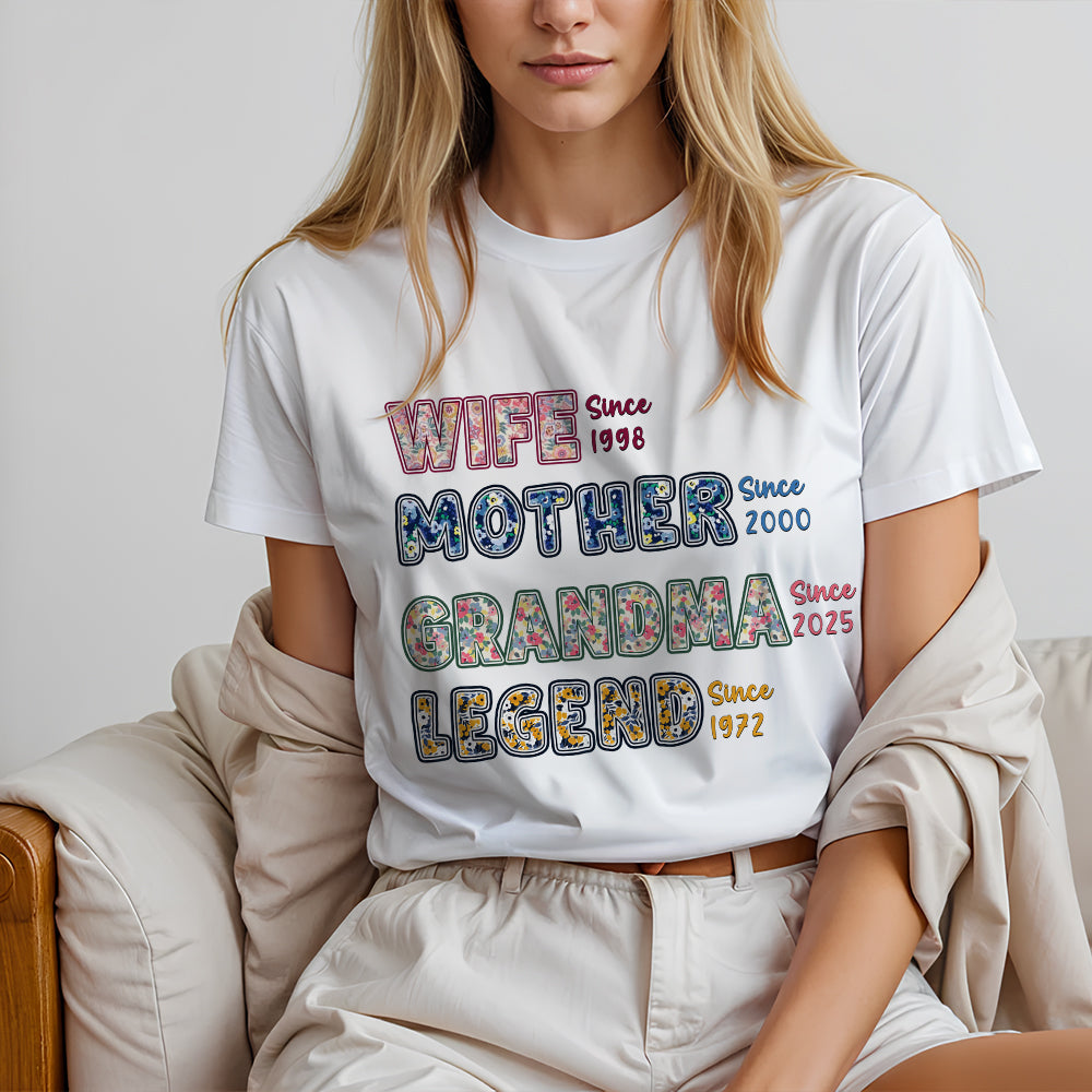 Celebrate Every Moment - Custom Year Mom Shirt - Personalized Gift for Mom, Grandma & Wife Shirts PopCulturePrints