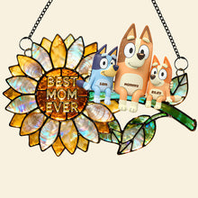 Load image into Gallery viewer, Best Mom Ever Suncatcher - A Heartfelt Personalized Gift for Moms, Grandmas &amp; More Ornament PopCulturePrints
